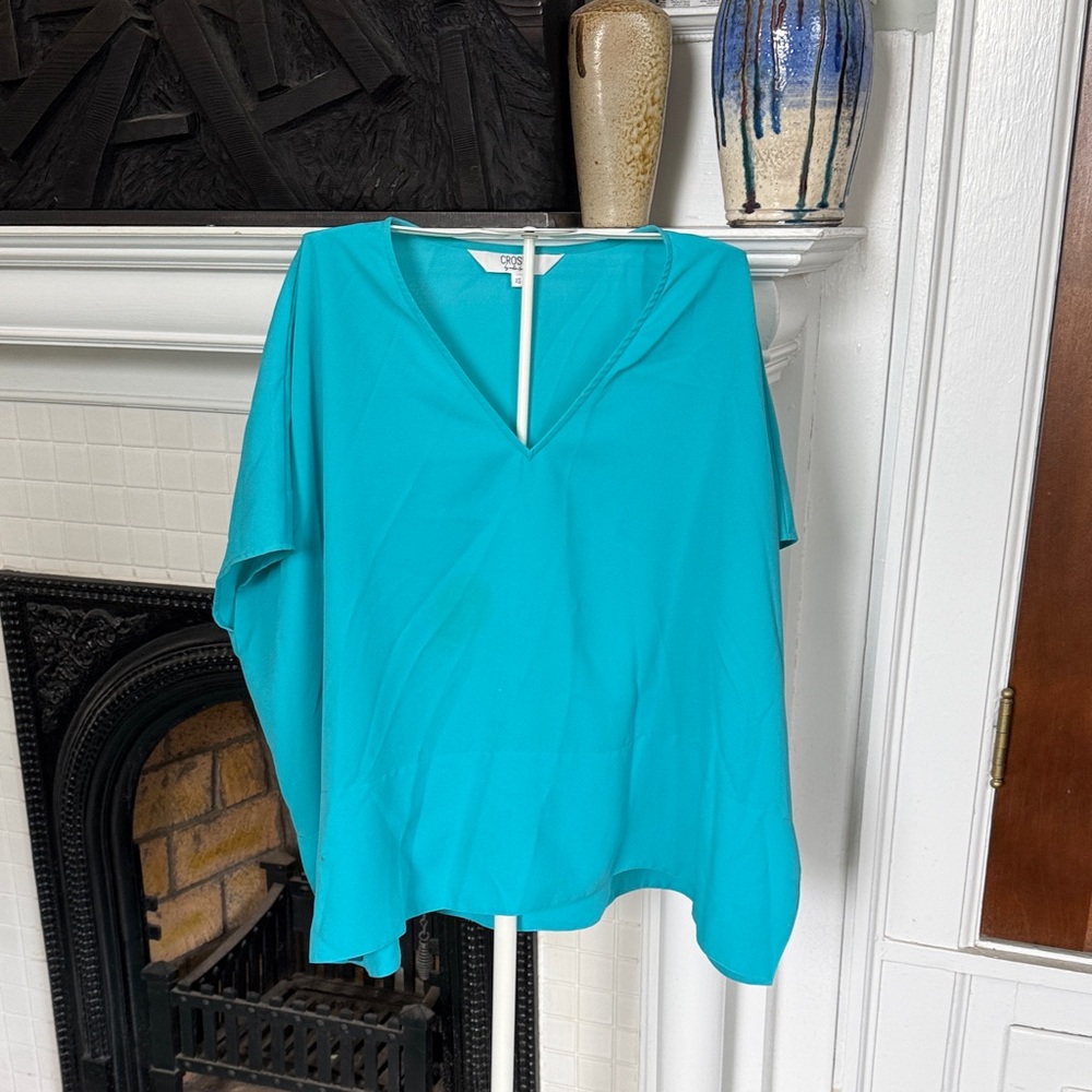 CROSBY by‎ Mollie Burch Teal V-Neck Top